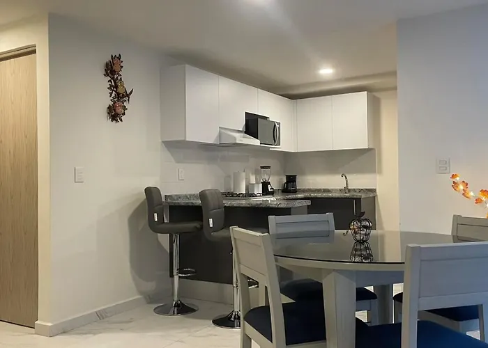 Depa De Lujo 2 Recamaras Cerca Del Aeropuerto Y Estadio Gnp, Gym, 2 Banos, Wifi Apartment *